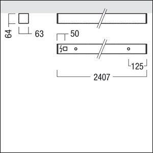 Zumtobel Group - Decken - /Wandleuchte LED - Anbauleuchte LINCOR A D #42190109 840, silber