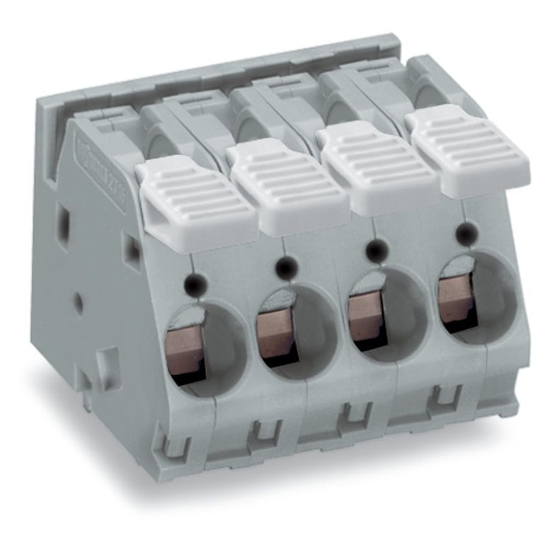 WAGO - Leiterplattenklemme Hebel 2716-158 16mm²,grau − 12 Stück