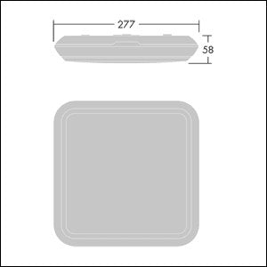 Thorn - Decken-/Wandleuchte LED-Wandleuchte KAT SQ 1400-840 HFE3 4000K