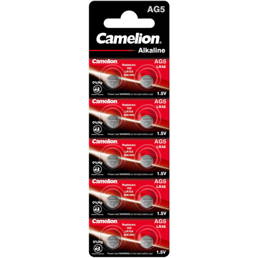 Hückmann - Batterie Knopfzelle 1,5V AG5 141218(VE 10) 10er Streif Camelion