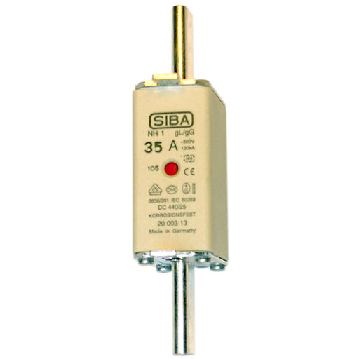 Siba - Messersicherung NH-Sicherungseinsatz 2000313.160 160A NH1/0 gG 500V − 3 Stück