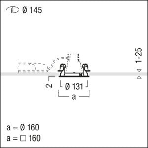 Zumtobel Group - Mechanisches Zubehör/Ersatzteile für Leuchten Installationsrahmen CAR EVO M  #60800827