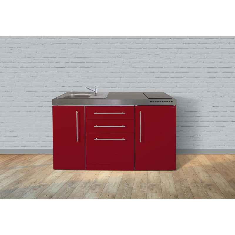 Stengel - Mini-Küche Miniküche Premiumline MPGSBR150KSGSIKFliBr Bordeauxrot