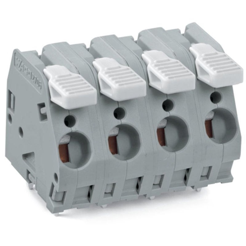 WAGO - Leiterplattenklemme Hebel 2706-207 6mm²,grau − 15 Stück