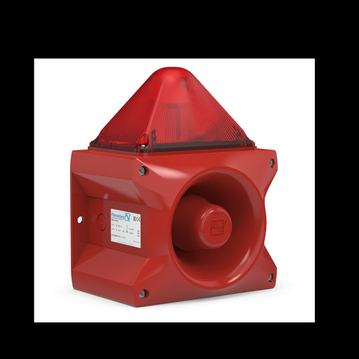 Pfannenberg - Optisches/Akustisches Signalgerät Blitzschallgeber PA X 10-10 230 AC RD rot 10J,230AC