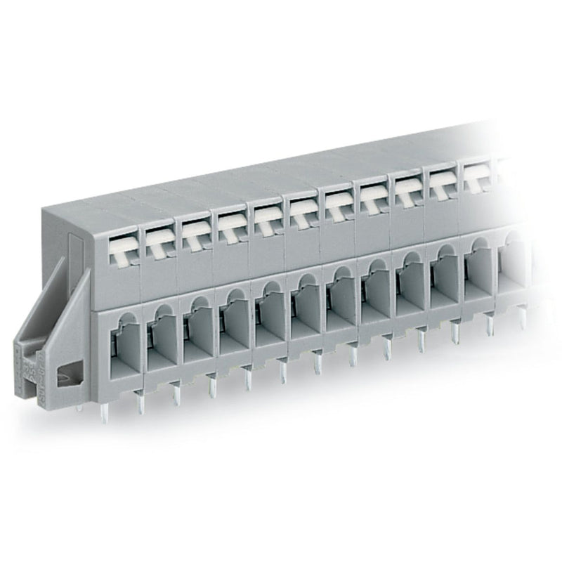 WAGO - Leiterplattenklemme 741-142 Drücker,2,5 mm²,grau − 15 Stück