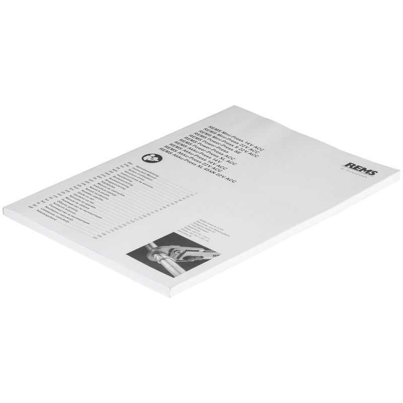REMS - Betriebsanleitung Radialpressen 570285 R