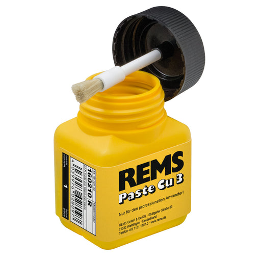 REMS - Paste Cu 3, Weichlotpaste 250 g, Flussmittel, Pinsel 160210 R