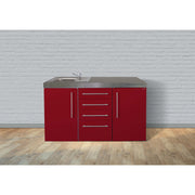 Stengel - Mini-Küche Miniküche Premiumline MPBBR150BOBliS Bordeauxrot