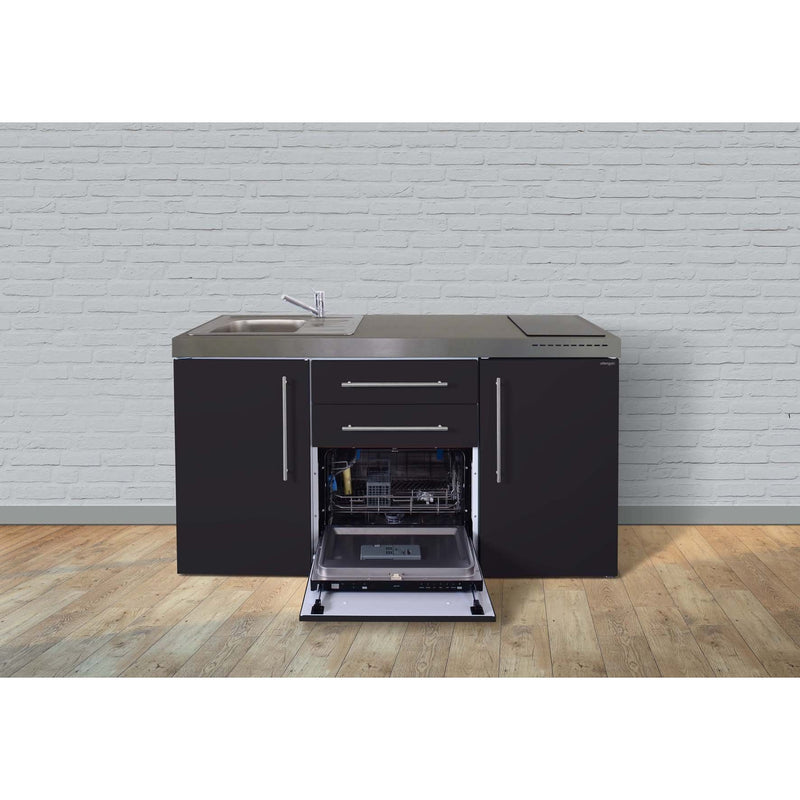 Stengel - Mini-Küche Miniküche Premiumline MPGSSM160KSGSIKFreBl Schwarz matt