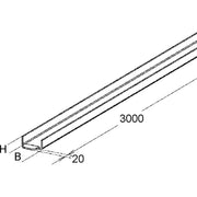 Niedax - Kabelrinne GFK-Kabelrinne KK 20.050 − 3 Meter