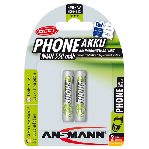 Hückmann - Akku 1,2V Micro AAA 132943(VE 2) DECT Bli2 Ansmann