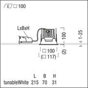 Zumtobel Group - Downlight/Strahler/Flutlicht LED-Einbauleuchte P-INFQ100L #60818668 2700-6500K