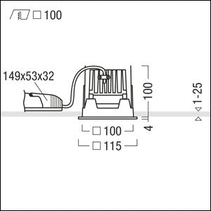 Zumtobel Group - Downlight/Strahler/Flutlicht LED - Downlight PANOS INF #60816811 3000K