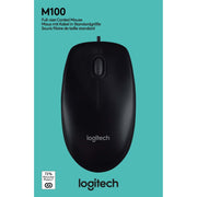 Logitech - Computermaus Maus M100 an 167 Optisch,1000dpi,3T