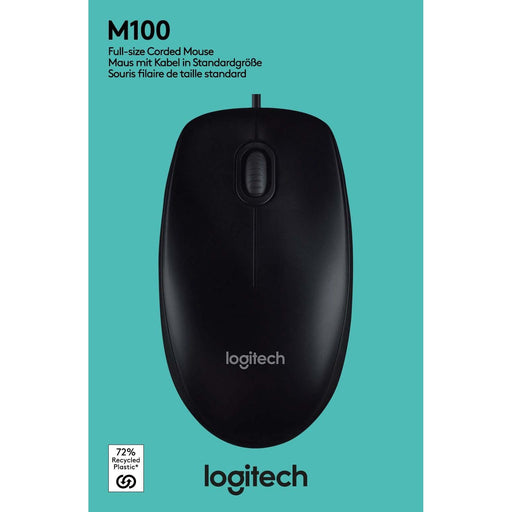 Logitech - Computermaus Maus M100 an 167 Optisch,1000dpi,3T