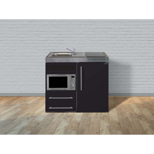 Stengel - Mini-Küche Miniküche Premiumline MPMSM100MWIKFreBli Schwarz matt