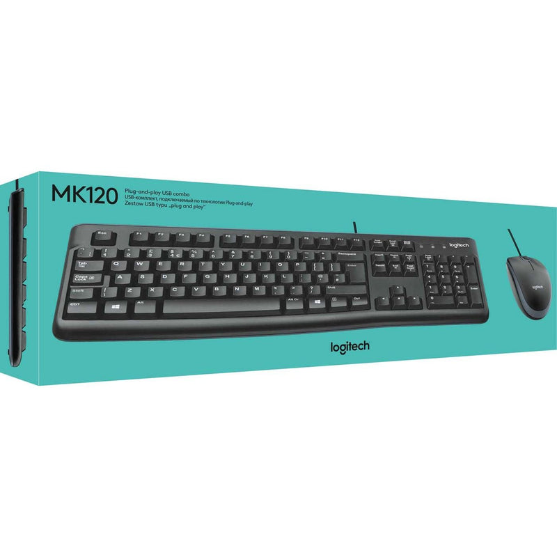 Logitech - Tastatur Tastatur/Maus Set MK120 sw USB,1000dpi