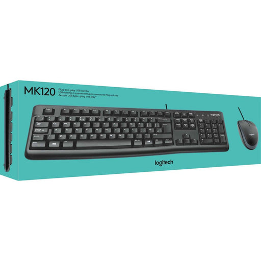 Logitech - Tastatur Tastatur/Maus Set MK120 sw USB,1000dpi