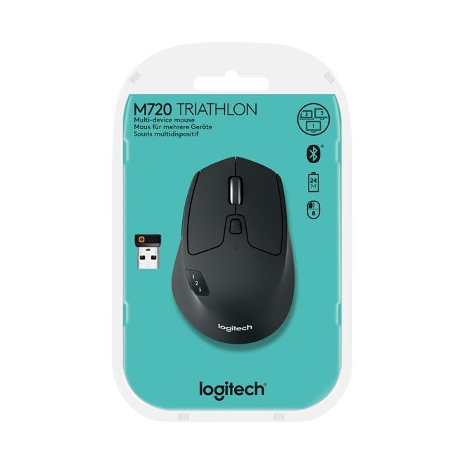 Logitech - Computermaus Maus Wireless M720 sw Multi-Device,Optisch