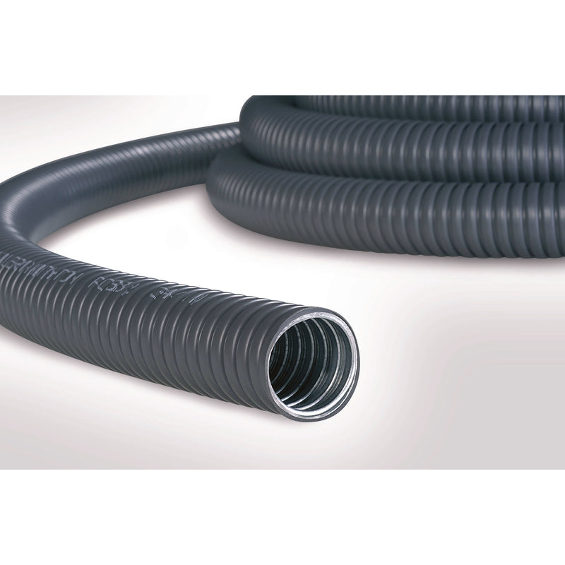 HellermannTyton - Metall-Schutzschlauch HelaGuard Metallschlauch PCS40-GS/PVC-GY (75) − 75 Meter