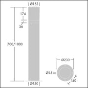Thorn - Wegeleuchte LED - Pollerleuchte D - CO LED 1 #96262143 4000K