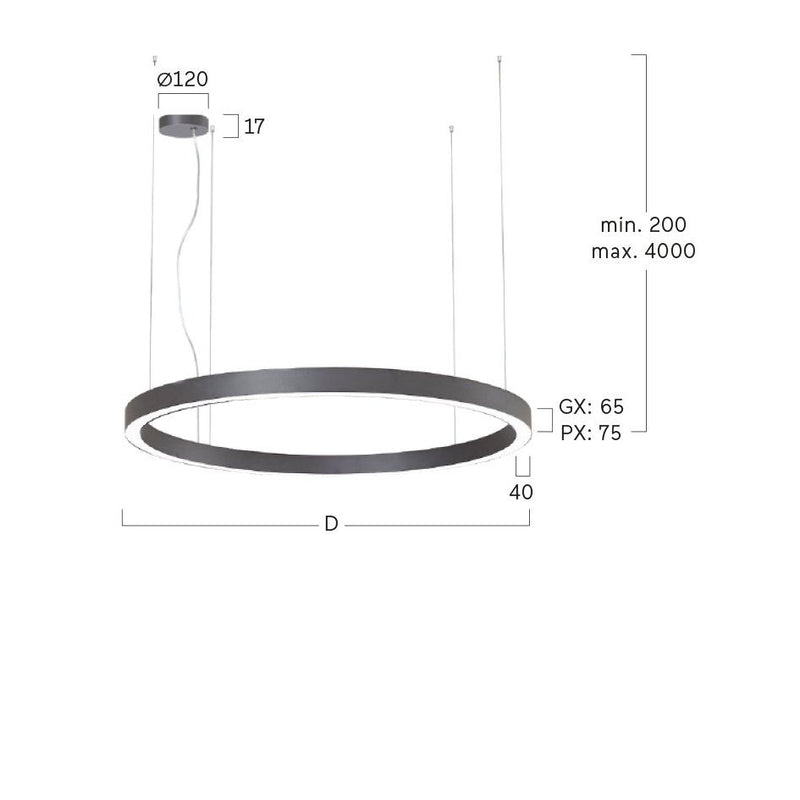 Lightnet - Pendelleuchte LED-Pendelleuchte RPXLSL-840M-D600-KA 4000K, silber