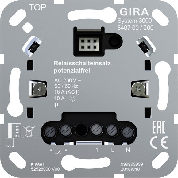 Gira - Elektronischer Schalter Relaisschalteinsatz 540700 pot.frei
