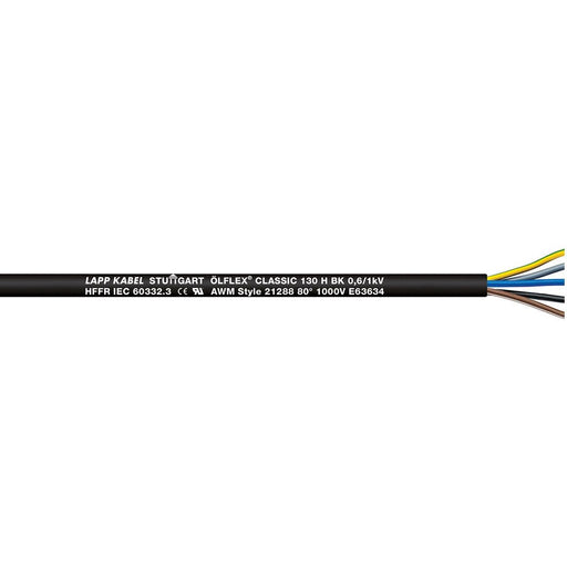 Lapp Kabel&Leitung - Energiekabel >= 1 kV, für ortsveränderlichen Einsatz ÖLFLEX CLASSIC 130 H BK 1123429 0,6/1 kV 5G2,5