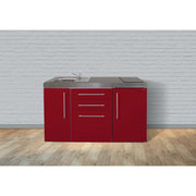 Stengel - Mini-Küche Miniküche Premiumline MPGSBR150KSGSIKFliBr Bordeauxrot