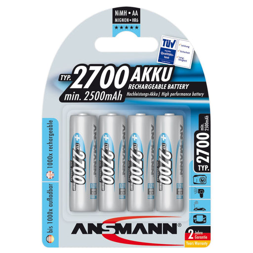 Hückmann - Akku 1,2V Mignon AA Ni-MH Mig Dig(VE 4) 2500mAh Bli4 Ansmann