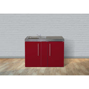 Stengel - Mini-Küche Miniküche Premiumline MPBR120GKFreBli Bordeauxrot