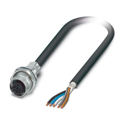 Phoenix Contact - Rundsteckverbinder, Einbau (mit Leitung) Gerätesteckverbinder SACCBP-FS-5C#1224385 Hinterwand