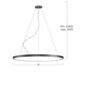 Lightnet - Pendelleuchte LED-Pendelleuchte BG1OSE-830M-D900-U 3000K, silber