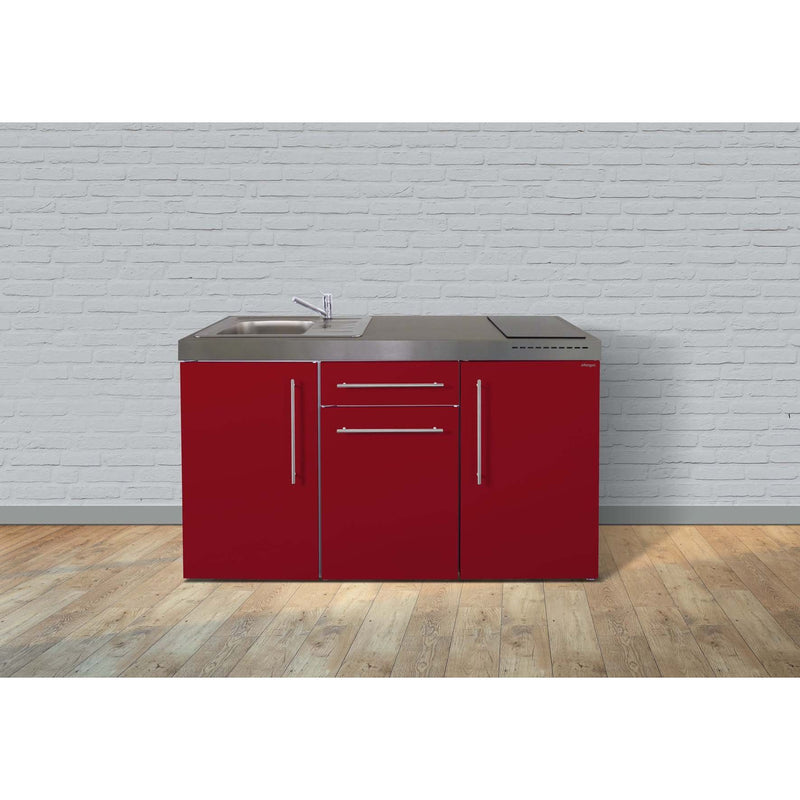 Stengel - Mini-Küche Miniküche Premiumline MPBR160GKFreBli2Sn Bordeauxrot