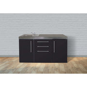 Stengel - Mini-Küche Miniküche Premiumline MPGSMSM160GSMWBliS Schwarz matt