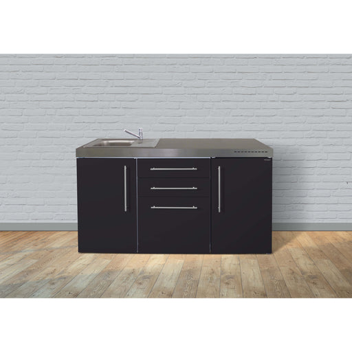 Stengel - Mini-Küche Miniküche Premiumline MPGSMSM160GSMWBliS Schwarz matt
