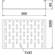OBO Bettermann - Kabelrinne SKS 630 FS 60x300mm − 3 Meter