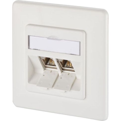 Metz Connect - Kommunikationsanschlussdose Kupfer Anschlussdose, Cat.6A TN E-DATmod-2UP-rws 2xRJ45,UP,rws