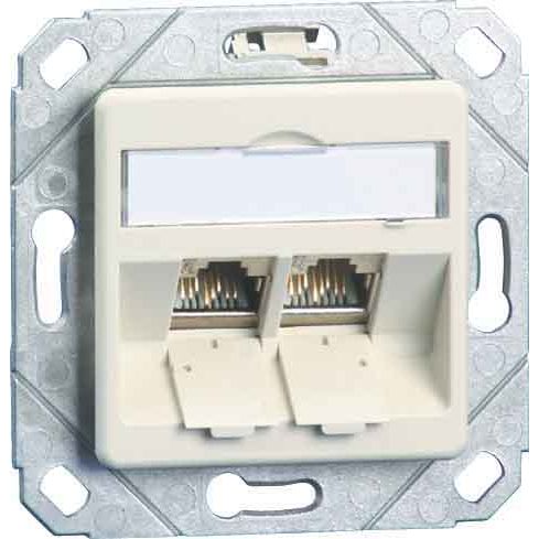 Metz Connect - Kommunikationsanschlussdose Kupfer Anschlussdose C6Amodul Upk TN C6Amod-2UPk-180rw 2Port 180 Upk,rws − 1 Stück