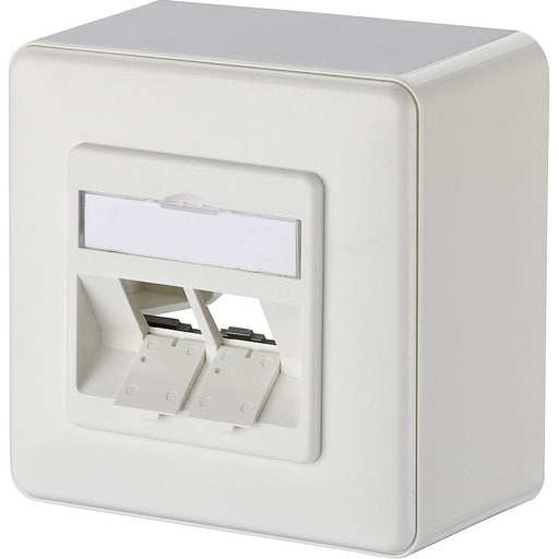 Metz Connect - Kommunikationsanschlussdose Kupfer Anschlussdose leer 130B10D20002-E AP 2x rws 43mm − 10 Stück