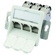 Telegärtner - Kommunikationsanschlussdose Kupfer Modulaufn. AMJ-S 3fach 100022966 T568A UP/50flexCat6A − 1 Stück