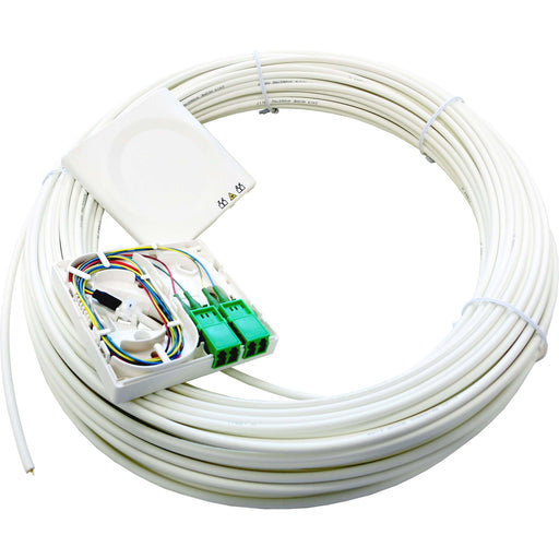 Idea Optical - Kommunikationsanschlussdose LWL FTTH-AP-Dose T1 m. Kabel IO1140661823043003 30m 2xLCD/APC rws