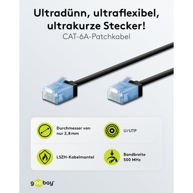 Goobay - Patchkabel Kupfer Patchkabel U/UTP Cat6 74241 Ultraflexibel,slim,s