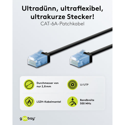 Goobay - Patchkabel Kupfer Patchkabel U/UTP Cat6 74242 Ultraflexibel,slim,s