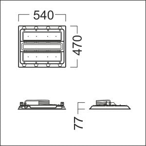 Zumtobel Group - Hallen - Reflektorleuchte LED - Hallenleuchte CR2 M17k #42937348 840, ws