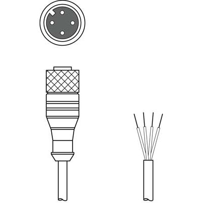 Leuze - Konfektioniertes Sensor-Aktor-Kabel Anschlussleitung KD U-M12-4A-P1-200