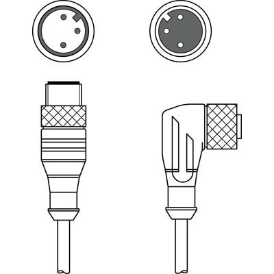 Leuze - Konfektioniertes Sensor-Aktor-Kabel Verbindungsleitung KDS U-M12-3#50130770