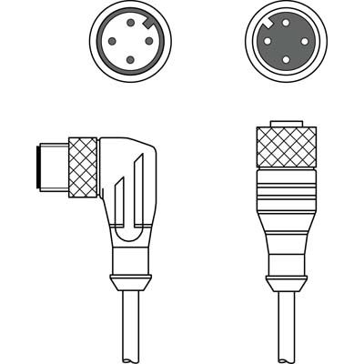 Leuze - Konfektioniertes Sensor-Aktor-Kabel Verbindungsleitung KDS U-M12-4#50130755