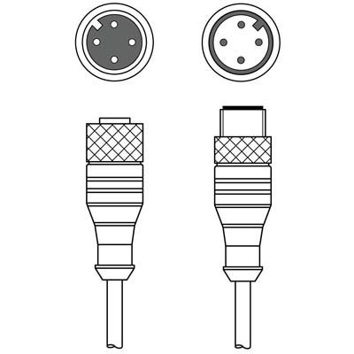 Leuze - Konfektioniertes Sensor-Aktor-Kabel Verbindungsleitung KDS U-M12-4#50141647